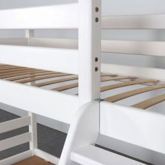 АДЕЛЬ Кровать двухъярусная с наклонной лестницей (белый) в Нытве - nytva.mebel24.online | фото 6