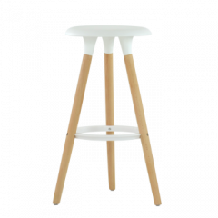 Барный стул Barneo N-19 Modern интерьерный белый в Нытве - nytva.mebel24.online | фото