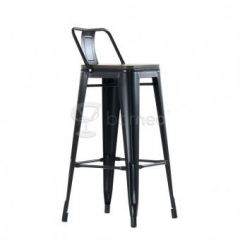 Барный стул N-238 Tolix Wood style Черный в Нытве - nytva.mebel24.online | фото