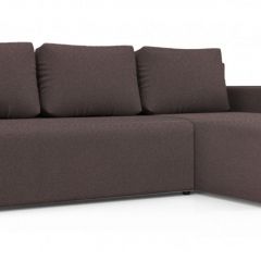 Диван угловой Алиса 3 Bahama PLUM - Teos Dark Brown в Нытве - nytva.mebel24.online | фото