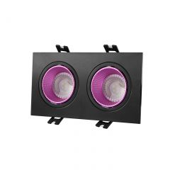 DK3072-BK+PI Встраиваемый светильник, IP 20, 10 Вт, GU5.3, LED, черный/розовый, пластик в Нытве - nytva.mebel24.online | фото