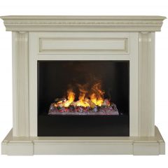 Электрокамин RealFlame Bogema 26 WT 3D Cassette 630 + Black вставка в Нытве - nytva.mebel24.online | фото