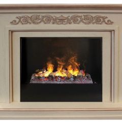 Электрокамин RealFlame Leticia 26 WT 3D Cassette 630 + Black вставка в Нытве - nytva.mebel24.online | фото