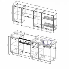 Кухонный гарнитур Лофт 2000 (Стол. 26мм) в Нытве - nytva.mebel24.online | фото 2