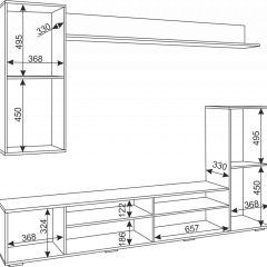 Гостиная Альфа (Белый/Белый глянец) в Нытве - nytva.mebel24.online | фото 5
