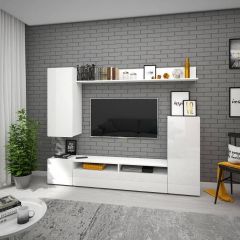 Гостиная Альфа (Белый/Белый глянец) в Нытве - nytva.mebel24.online | фото
