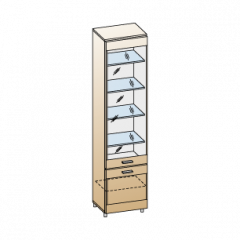 Гостиная Камелия Композиция 11 (Гикори Джексон темный) в Нытве - nytva.mebel24.online | фото 2