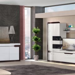 Гостиная Ронда 3 Белый глянец/венге в Нытве - nytva.mebel24.online | фото