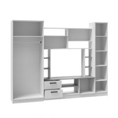 Гостиная СОЛО ЛДСП Белый /ЛДСП Дуб крафт золотой в Нытве - nytva.mebel24.online | фото 2