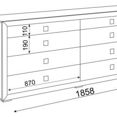 Комод большой Глэдис М27 (ЯШС/Белый) в Нытве - nytva.mebel24.online | фото 2