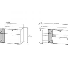 ЛАНС Комод К101 (дуб бунратти/белый) в Нытве - nytva.mebel24.online | фото 2