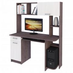 Компьютерный стол №14 (Анкор белый/Анкор темный) в Нытве - nytva.mebel24.online | фото 2