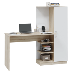 Стол компьютерный Софт (УНИ) Дуб Сонома/Белый в Нытве - nytva.mebel24.online | фото 3