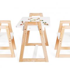 Комплект детской мебели стол и  два стула Я САМ "Лофт-Дуо" (Белый) в Нытве - nytva.mebel24.online | фото
