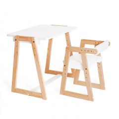 Комплект детской мебели стол и  два стула Я САМ "Лофт-Дуо" (Белый) в Нытве - nytva.mebel24.online | фото 8
