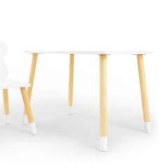 Комплект детской мебели стол и стул Корона (Белый/Белый/Береза) в Нытве - nytva.mebel24.online | фото 2