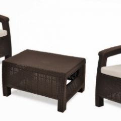 Комплект мебели Корфу Уикенд (Corfu Weekend) коричневый - серо-бежевый * в Нытве - nytva.mebel24.online | фото