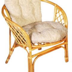Кресло Багама, подушки светлые обычные шенил (Мёд) в Нытве - nytva.mebel24.online | фото 1