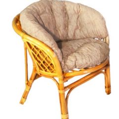 Кресло Багама, подушки светлые полные шенил (Мёд) в Нытве - nytva.mebel24.online | фото