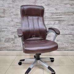 Кресло Barneo K-148 для руководителя (коричневая экокожа) в Нытве - nytva.mebel24.online | фото