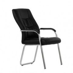 Кресло Barneo K-15 для посетителей и переговорных (черный) в Нытве - nytva.mebel24.online | фото 1