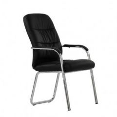Кресло Barneo K-16 для посетителей и переговорных (черный) в Нытве - nytva.mebel24.online | фото