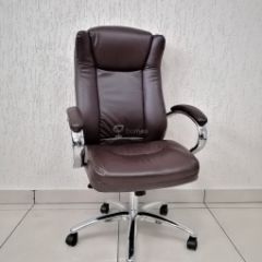 Кресло Barneo K-45 для руководителя (коричневая экокожа) в Нытве - nytva.mebel24.online | фото