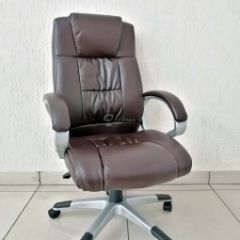 Кресло Barneo K-6 для руководителя (коричневая экокожа) в Нытве - nytva.mebel24.online | фото