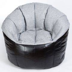 Кресло бескаркасное Релакс Люкс (Серый/Черный) в Нытве - nytva.mebel24.online | фото