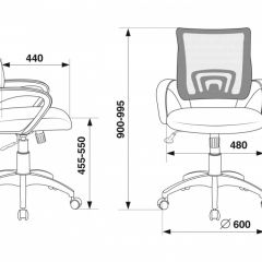 Кресло Бюрократ CH-695N/BL/TW-11 синий TW-05 черный TW-11 в Нытве - nytva.mebel24.online | фото 4