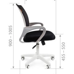 Кресло для оператора CHAIRMAN 696 white (ткань TW-10/сетка TW-05) в Нытве - nytva.mebel24.online | фото 7