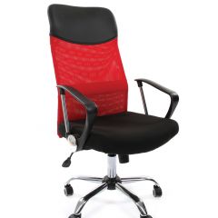 Кресло для руководителя CHAIRMAN 610 N (15-21 черный/сетка красный) в Нытве - nytva.mebel24.online | фото