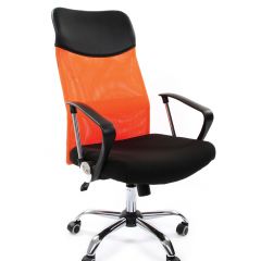 Кресло для руководителя CHAIRMAN 610 N (15-21 черный/сетка оранжевый) в Нытве - nytva.mebel24.online | фото