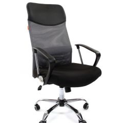 Кресло для руководителя CHAIRMAN 610 N(15-21 черный/сетка серый) в Нытве - nytva.mebel24.online | фото