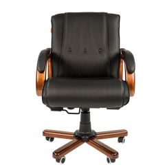 Кресло для руководителя CHAIRMAN  653 М (Кожа) Черное в Нытве - nytva.mebel24.online | фото 2