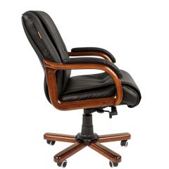 Кресло для руководителя CHAIRMAN  653 М (Кожа) Черное в Нытве - nytva.mebel24.online | фото 3