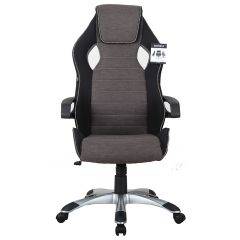 Кресло компьютерное BRABIX Techno GM-002 (ткань) черное/серое, вставки белые (531815) в Нытве - nytva.mebel24.online | фото 3