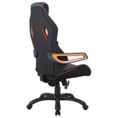 Кресло компьютерное BRABIX Techno Pro GM-003 (ткань черное/серое, вставки оранжевые) 531813 в Нытве - nytva.mebel24.online | фото 6