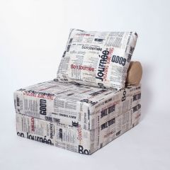 Кресло-кровать-пуф бескаркасное Прайм (Газета) в Нытве - nytva.mebel24.online | фото