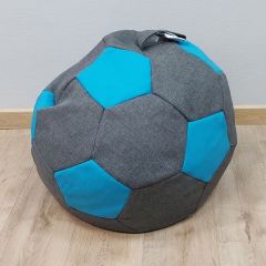 Кресло-мешок Мяч S (Savana Grey-Neo Azure) в Нытве - nytva.mebel24.online | фото
