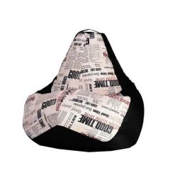 Кресло-мешок XL Газета-Black в Нытве - nytva.mebel24.online | фото 1