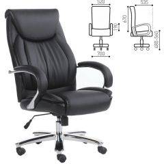 Кресло офисное BRABIX "Advance EX-575" (хром/экокожа/черное) 531825 в Нытве - nytva.mebel24.online | фото 1
