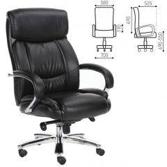 Кресло офисное BRABIX "Direct EX-580" (хром/рециклированная кожа/черное) 531824 в Нытве - nytva.mebel24.online | фото
