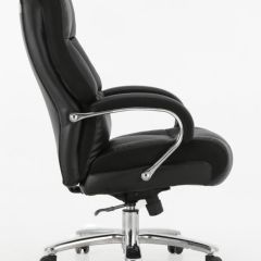 Кресло офисное BRABIX PREMIUM "Bomer HD-007" (рециклированная кожа, хром, черное) 531939 в Нытве - nytva.mebel24.online | фото 3