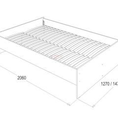 Кровать 1.2 каркас с ладе + спинка головная + 2 ящика Ольга-14 в Нытве - nytva.mebel24.online | фото 3