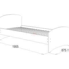 Кровать-4 одинарная (800*1900) в Нытве - nytva.mebel24.online | фото 2