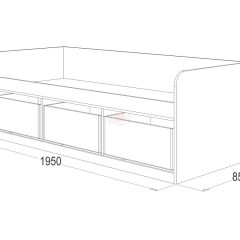 Кровать-8 одинарная с 3-мя ящиками (800*1900) ЛДСП в Нытве - nytva.mebel24.online | фото 3