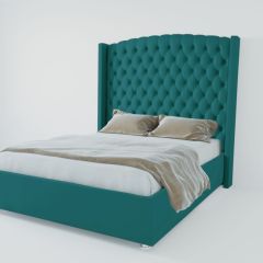 Кровать Берлин ЛЮКС с ПМ 900 (велюр бирюзовый) в Нытве - nytva.mebel24.online | фото 3