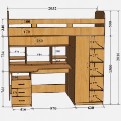 Кровать-чердак Аракс в Нытве - nytva.mebel24.online | фото 4