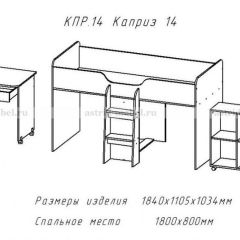 КАПРИЗ-14 Кровать 800 двухъярусная без рисунка в Нытве - nytva.mebel24.online | фото 2